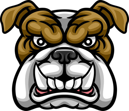 recommend clip art: Bulldog Mean Sports Mascot