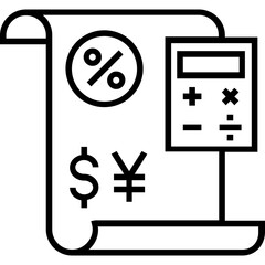 Accounting Line Vector Icon