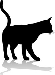 Silhouette Cat Pet Animal