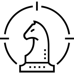 Market Strategy Line Vector Icon 