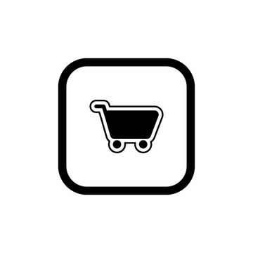 line icon with shopping cart symbol