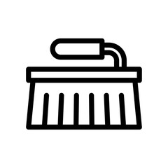 laundry brush line icon illustration vector graphic 