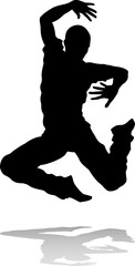Fototapeta na wymiar Street Dance Dancer Silhouette