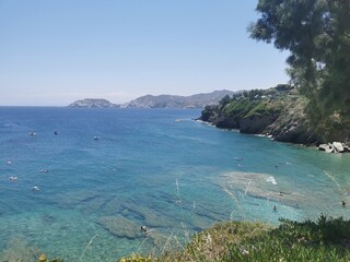 the coast of the island