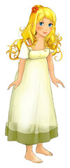 cartoon scene with princess queen isolated illustration for children © honeyflavour