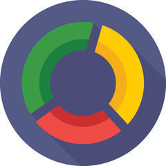 Pie Chart Colored Vector Icon