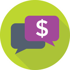 Business Talk Colored Vector Icon