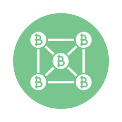 Bitcoin Network Vector Icon which is suitable for commercial work and easily modify or edit it
