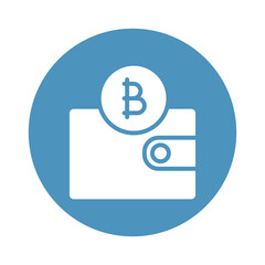 Bitcoin wallet  Vector Icon which is suitable for commercial work and easily modify or edit it

