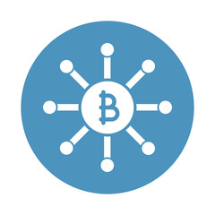 Bitcoin networking  Vector Icon which is suitable for commercial work and easily modify or edit it

