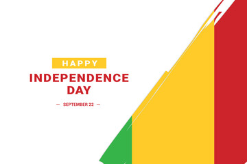 Mali Independence Day. Vector Illustration. The illustration is suitable for banners, flyers, stickers, cards, etc.