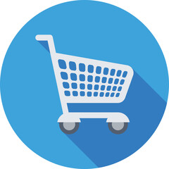 Shopping Trolley Colored Vector Icon