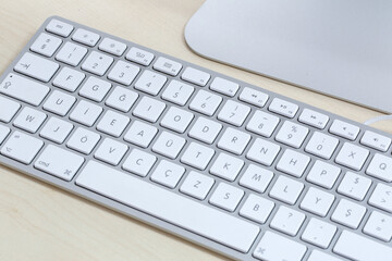 typing something on the computer with the keyboard