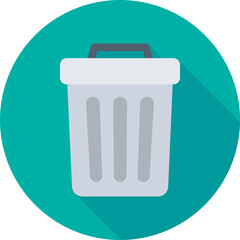 Dustbin Colored Vector Icon