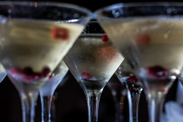 Geometric abstraction from champagne glasses.