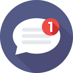 Chat Bubble Colored Vector Icon