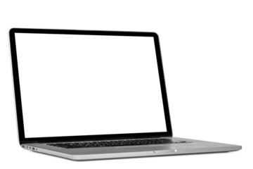 modern laptop computer  isolated on the white background