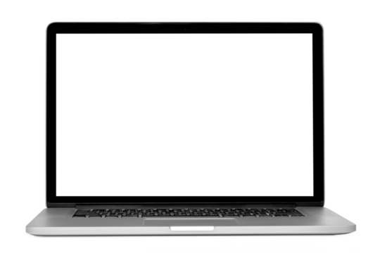 modern laptop computer  isolated on  colors background Proton Purple