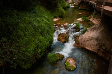 The Borosa river as it passes through the Elías ridge in the Sierra de Cazorla, Segura and Las Villas Natural Park. Jaen. Andalusia. Spain