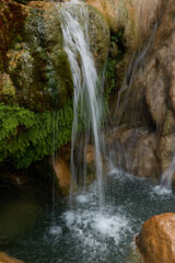 Fototapeta premium The Guadalquivir river as it passes through the Utrero ridge in the Sierra de Cazorla, Segura and Las Villas Natural Park. Jaen. Andalusia. Spain