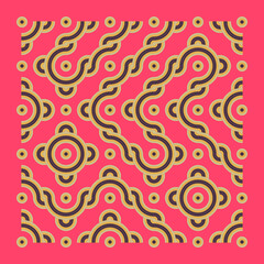 Color truchet tiling connections illustration