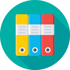 File Folders Colored Vector Icon