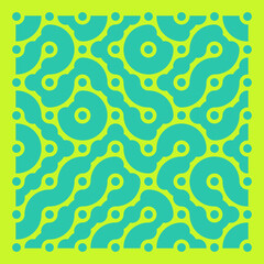 Color truchet tiling connections illustration