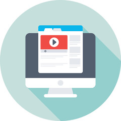 Online Video Vector Icon