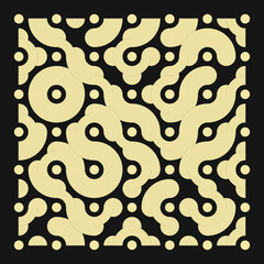 Color truchet tiling connections illustration