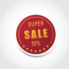 Premium Vector Sticker Sale Design