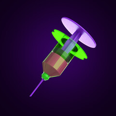 Syringe Injection icon isolated 3d render medical illustration