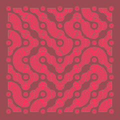 Color truchet tiling connections illustration