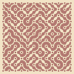 Color truchet tiling connections illustration