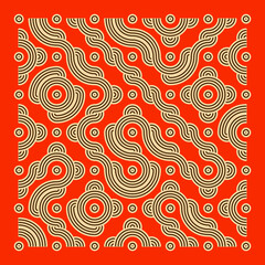 Color truchet tiling connections illustration