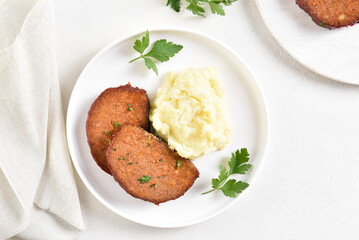 Meatloaf with mashed potato