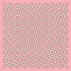 Color truchet tiling connections illustration