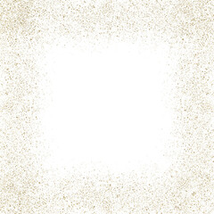 Square gold glitter frame PNG transparent.