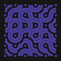 Color truchet tiling connections illustration