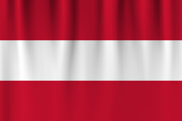 Vector flag of Austria. Austria waving flag background.