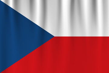 Vector flag of Czech_Repablic. Czech_Repablic waving flag background.