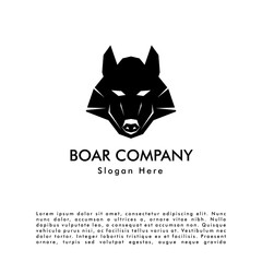 Boar logo template for sign logo, company, symbol