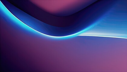 Fototapeta premium Oval design with gradient lines that glow blue on a purple background.