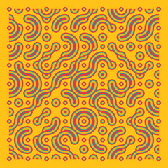 Color truchet tiling connections illustration