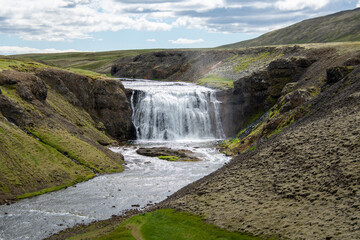 Unbekannter Porufoss im Westen Islands