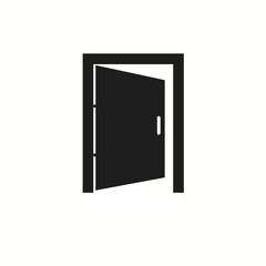 doors open icon. Flat vector illustration