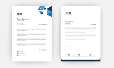 Creative letterhead , Elegant and minimalist style letterhead template design,A4 sizes