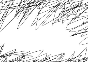 Abstract black pencil sketch on background