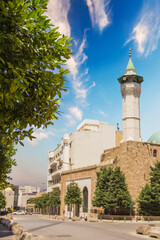 Fototapeta premium Beautiful view of Mansour Assaf - Mosque and Downtown Beirut, Lebanon
