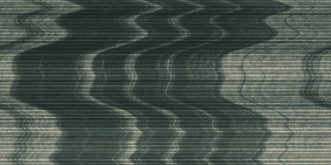 Seamless faded horror green retro VHS scanlines or TV signal static noise pattern. Television screen or video game pixel glitch damage background texture. Vintage analog grunge dystopiacore backdrop.