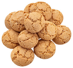 Italian amaretti, almond cookies isolated